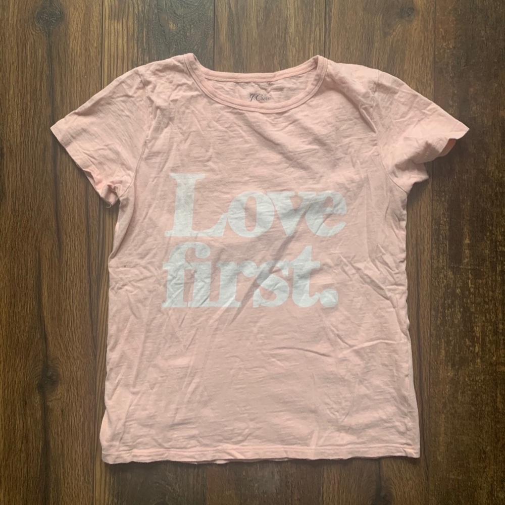 J crew love first t shirt, small